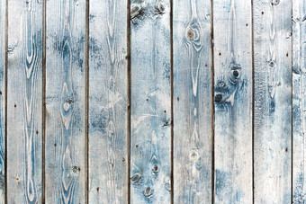 木背景栅栏生锈的指甲破旧的纹理蓝色的彩色的木董事会