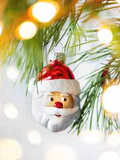 装饰圣诞老人老人圣诞节树色彩斑斓的装饰