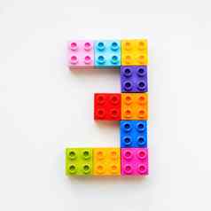 数量使色彩斑斓的构造函数块玩具砖lyi