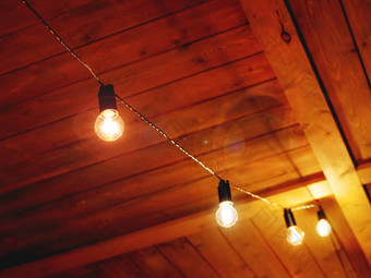 古董光灯泡热切的注视灯丝成形灯笼白炽灯复古的设计