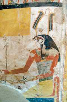 古老的埃及绘画荷露斯