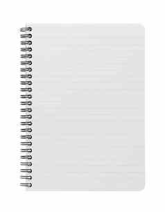 排纸笔记本孤立的白色背景