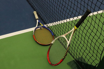 网球球拍网操场上法院<strong>体育运动背景</strong>