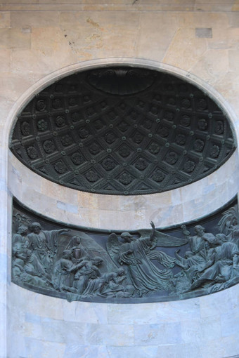 体系结构以撒的大教堂凹半圆形的全景描绘重要的历史事件几何模式装饰天花板圣彼得堡