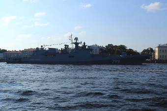 军事船<strong>海军</strong>上将马卡洛夫neva河一天俄罗斯<strong>海军</strong>圣彼得堡