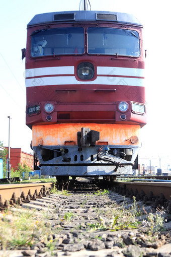 红色的<strong>机车</strong>小屋<strong>火车</strong>前面部分铁路运输车辆