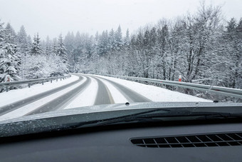 雪路冬天