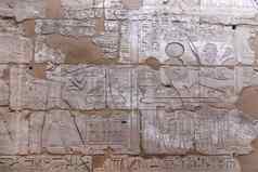 象形文字墙卡纳克寺庙复杂的著名的建筑具有里程碑意义的卢克索埃及