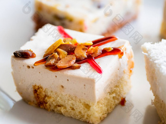 白色板完整的糕点美味的甜点<strong>一流</strong>的椰子片