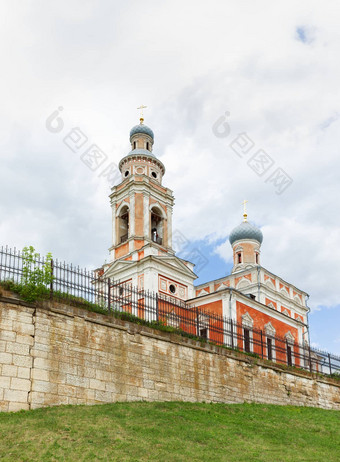 假设教堂山中世纪的正统的教堂谢尔普霍夫莫斯科地区俄罗斯