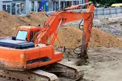 重建设挖掘机履带桶挖掘沟收集器修复城市街