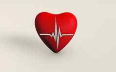 心脉冲标志孤立的医疗健康概念白色背景