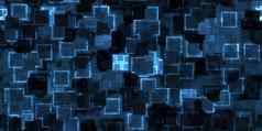 黑暗蓝色的无缝的网络发光霓虹灯广场模式背景