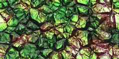 绿色闪亮的颜色岩石石头纹理水晶宝石墙背景宝石无缝的模式
