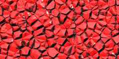 红色的宝石无缝的模式闪亮的颜色岩石石头纹理水晶宝石墙背景