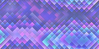 靛蓝紫罗兰色的无缝的明亮的广场背景色彩斑斓的马赛克网格灯纹理美丽的现代几何图形设计