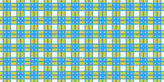 蓝色的黄色的细胞检查背景无缝的网纹野餐桌布纹理经典格子几何检查