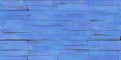 无缝的蓝色的木木板墙纹理木块面板背景呈现插图