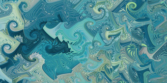绿色蓝色的海漩涡背景摘要海洋大理石花纹曲线纹理航海螺旋壳牌∞背景