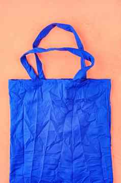 环保棉花袋经典蓝色的颜色桃子颜色背景