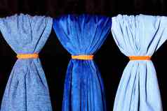 纺织品蓝色的阴影纹理技术风格美概念衣服室内
