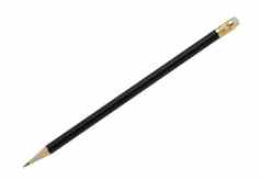 黑色的铅笔孤立的白色剪裁路径