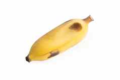 成熟的香蕉分支孤立的白色背景
