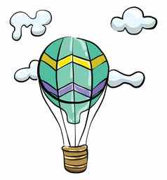 空气气球插图向量白色背景