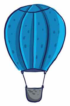 蓝色的空气气球插图向量白色背景