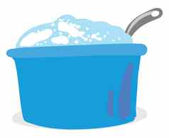平酸奶油碗插图向量白色背气