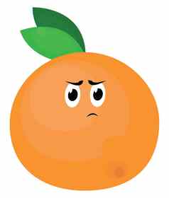 愤怒的橙色插图向量白色背景