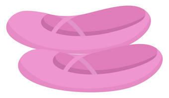 粉红色的芭蕾舞鞋子插图向量白色背景