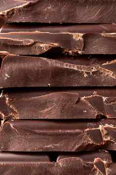 破碎的黑色的巧克力纹理完整的框架烹饪甜蜜的ingre