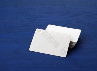 堆栈白色空白纸矩形业务卡片