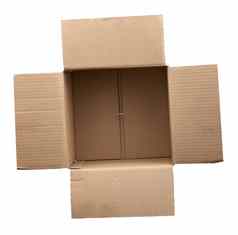 开放空棕色（的）广场纸板盒子运输货物