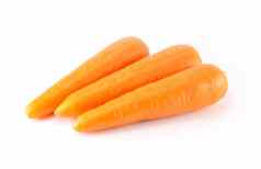 新鲜的胡萝卜孤立的白色背景健康的饮食食物德里