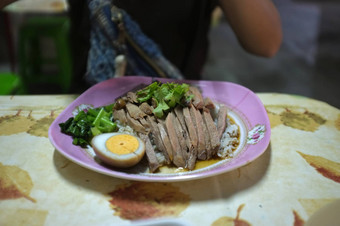 大米猪肉腿泰国食物