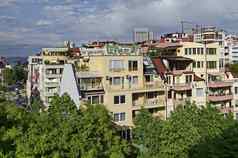 住宅社区现代房子背景城市景观保加利亚资本索菲亚
