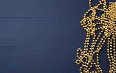 圣诞节加兰轮金珠子串字符串蓝色的