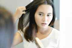 女人头发损失问题健康护理洗发水情郎
