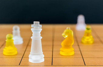 国际象棋玻璃木棋盘