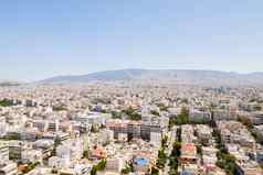 空中视图雅典郊区区域希腊