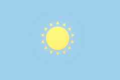 太阳天气预测卡通模式呈现