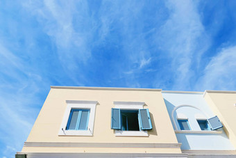 建筑细节奢侈品经典别墅地中海海岸夏天假期真正的房地产
