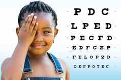 非洲女孩测试视力