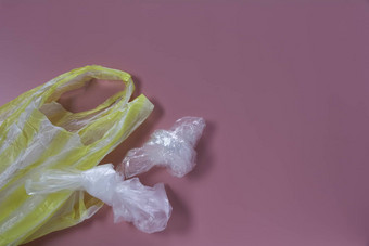 塑料袋保存世界污染问题概念白