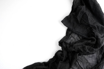 黑色的纺织<strong>纱布</strong>白色背景