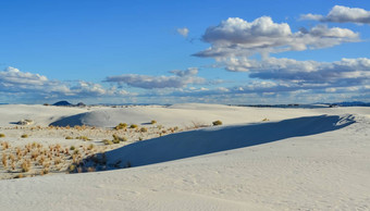 沙漠景观石膏沙丘白色金沙