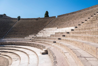 小罗马剧院古老的城市庞贝古城