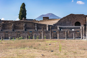 废墟庞贝古城古老的罗马城市